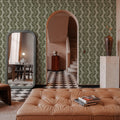 Verdant Plume, Olive Mural Wallpaper - room preview 06