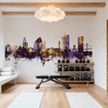 Khartoum Sudan Skyline Purple & Gold Mural Wallpaper - room preview 06