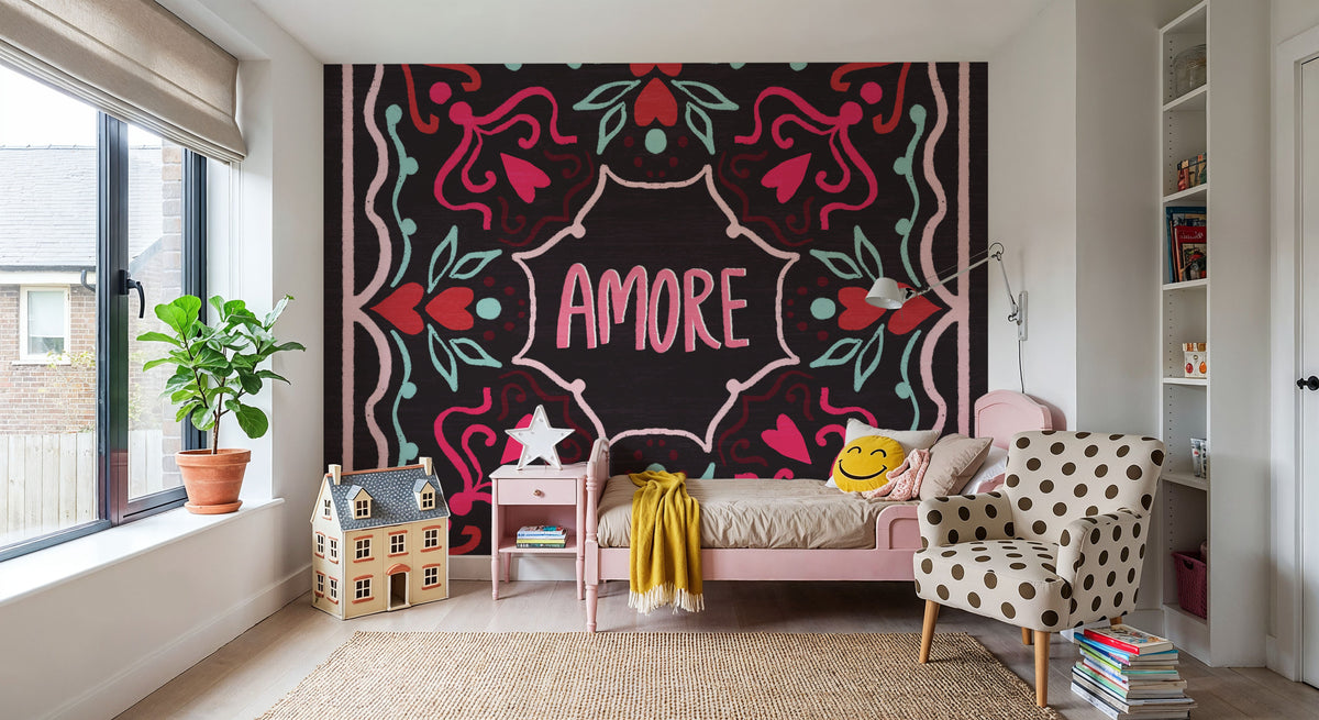 Love Sentiments Amore Mural Wallpaper - room preview 06