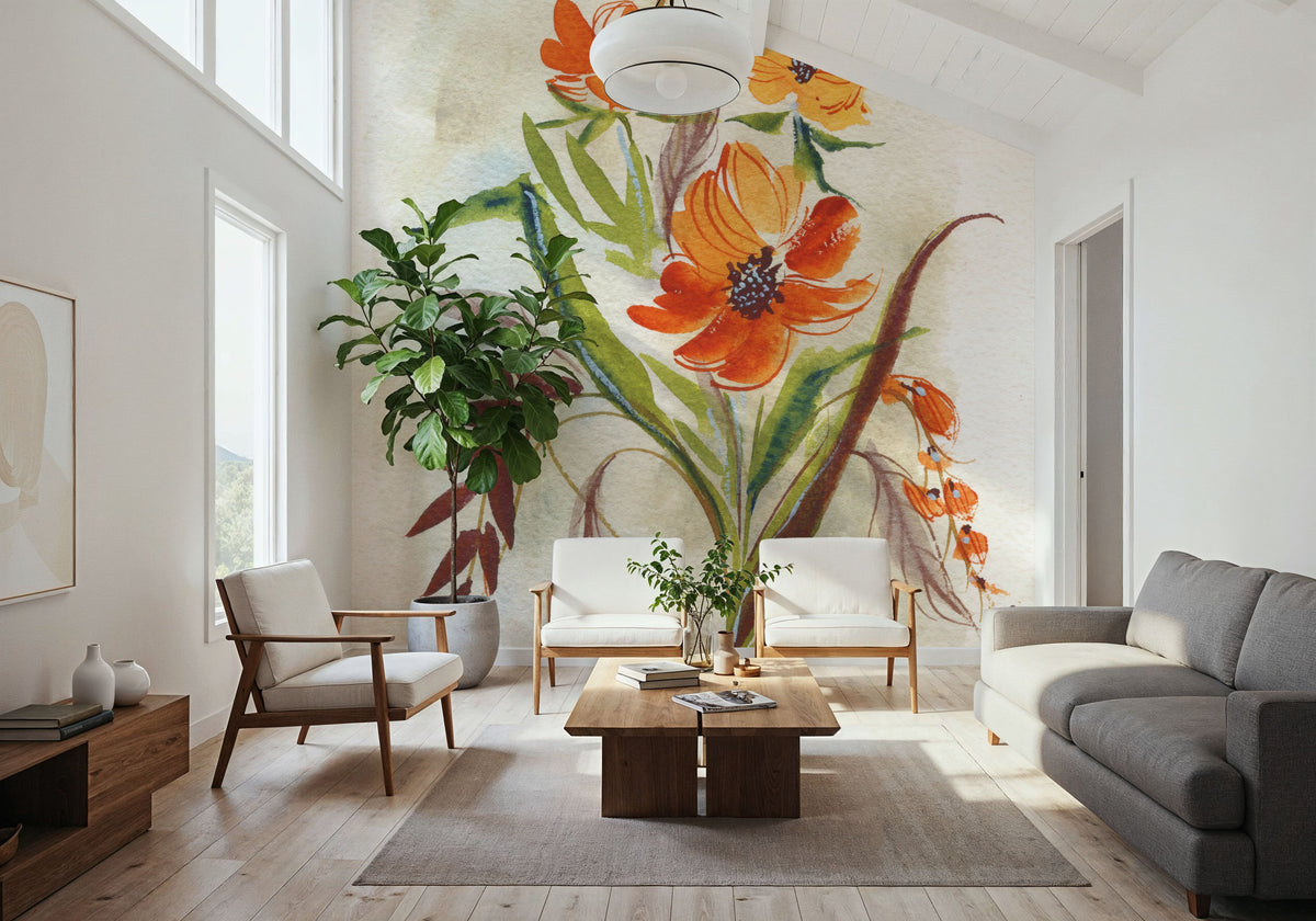 Autumn Bloom Mural Wallpaper - room preview 06