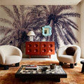 Pink Palms Horizontal Mural Wallpaper - room preview 06