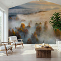 Foggy Birch Dream Mural Wallpaper - room preview 06