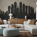 Doha Qatar Skyline Concrete Mural Wallpaper - room preview 06