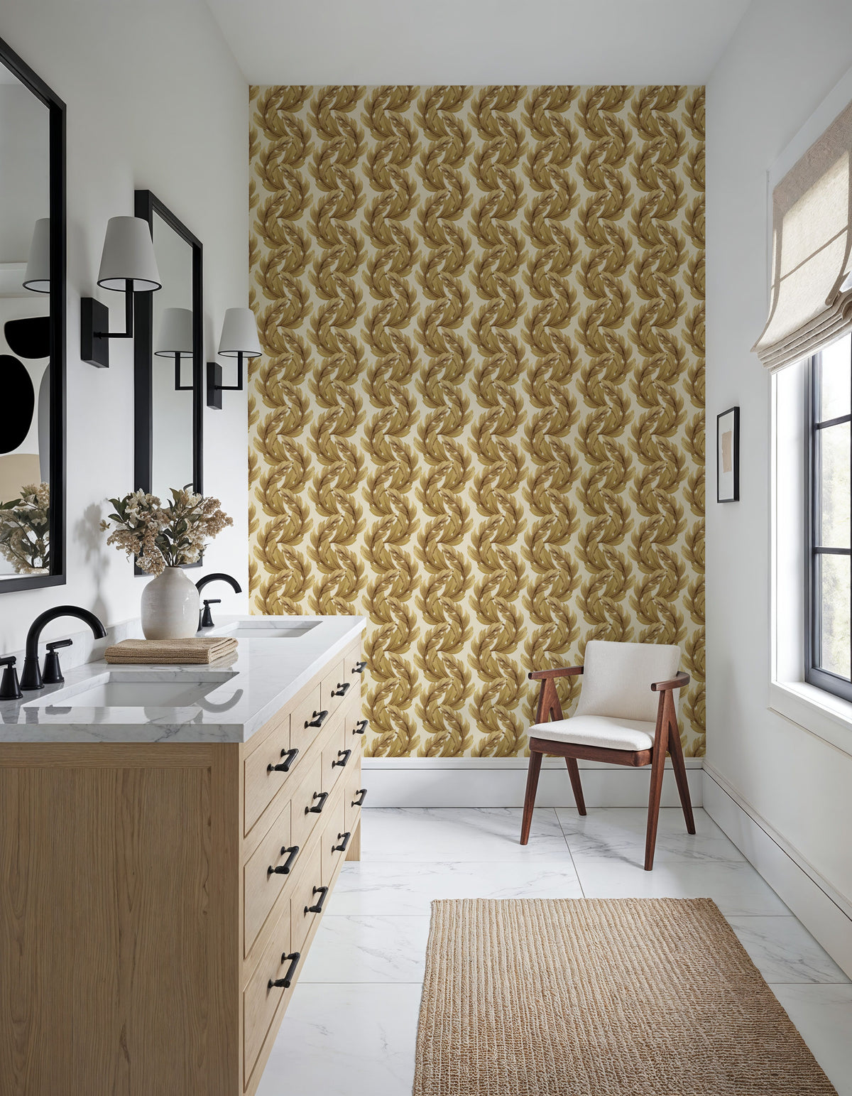 Verdant Plume, Sunflower Mural Wallpaper - room preview 06