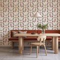 Koi Medallion, Peach Mural Wallpaper - room preview 06