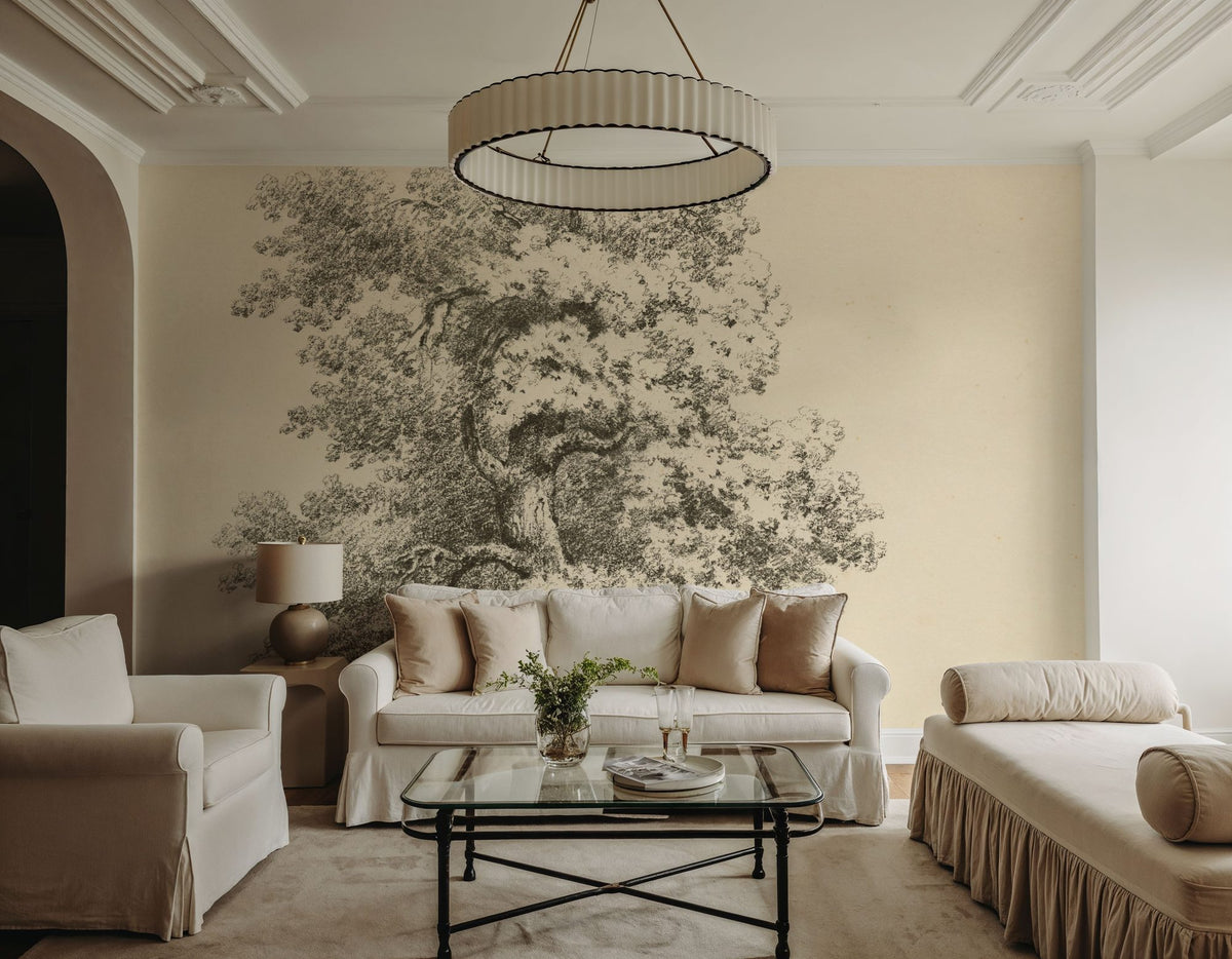 Tree Study II Dark Mural Wallpaper - room preview 06