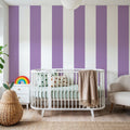 Circus Stripes, Purple Mural Wallpaper - room preview 06