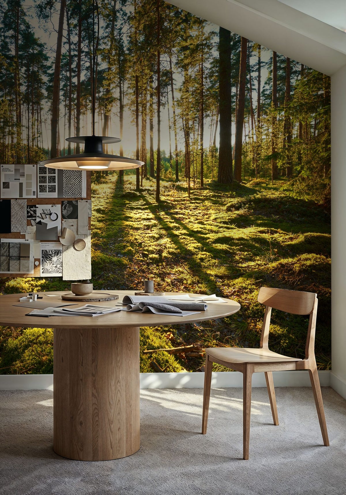 Pine Forest Sunrise Mural Wallpaper - room preview 06