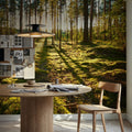 Pine Forest Sunrise Mural Wallpaper - room preview 06