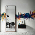Jersey Channel Islands Skyline Blue & Bronze Mural Wallpaper - room preview 06