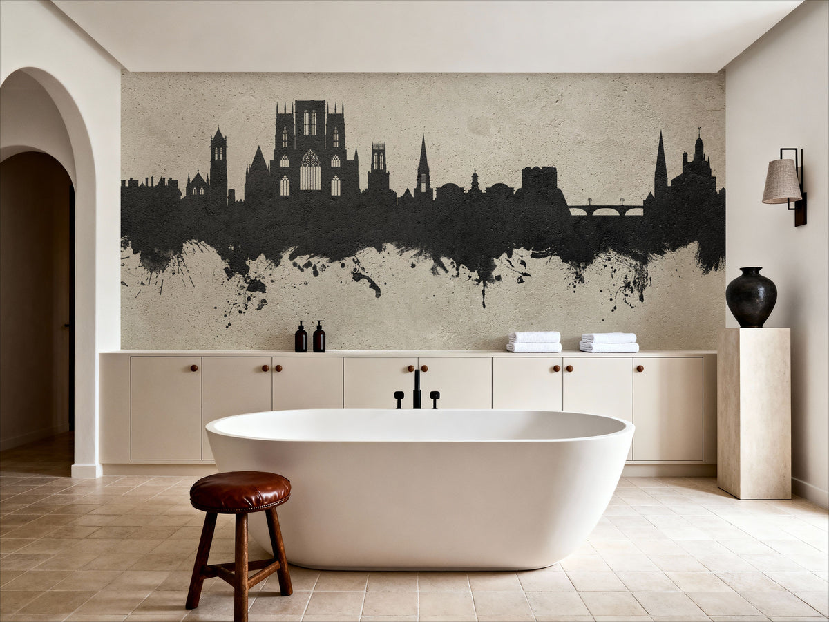 York England Skyline Concrete Mural Wallpaper - room preview 06