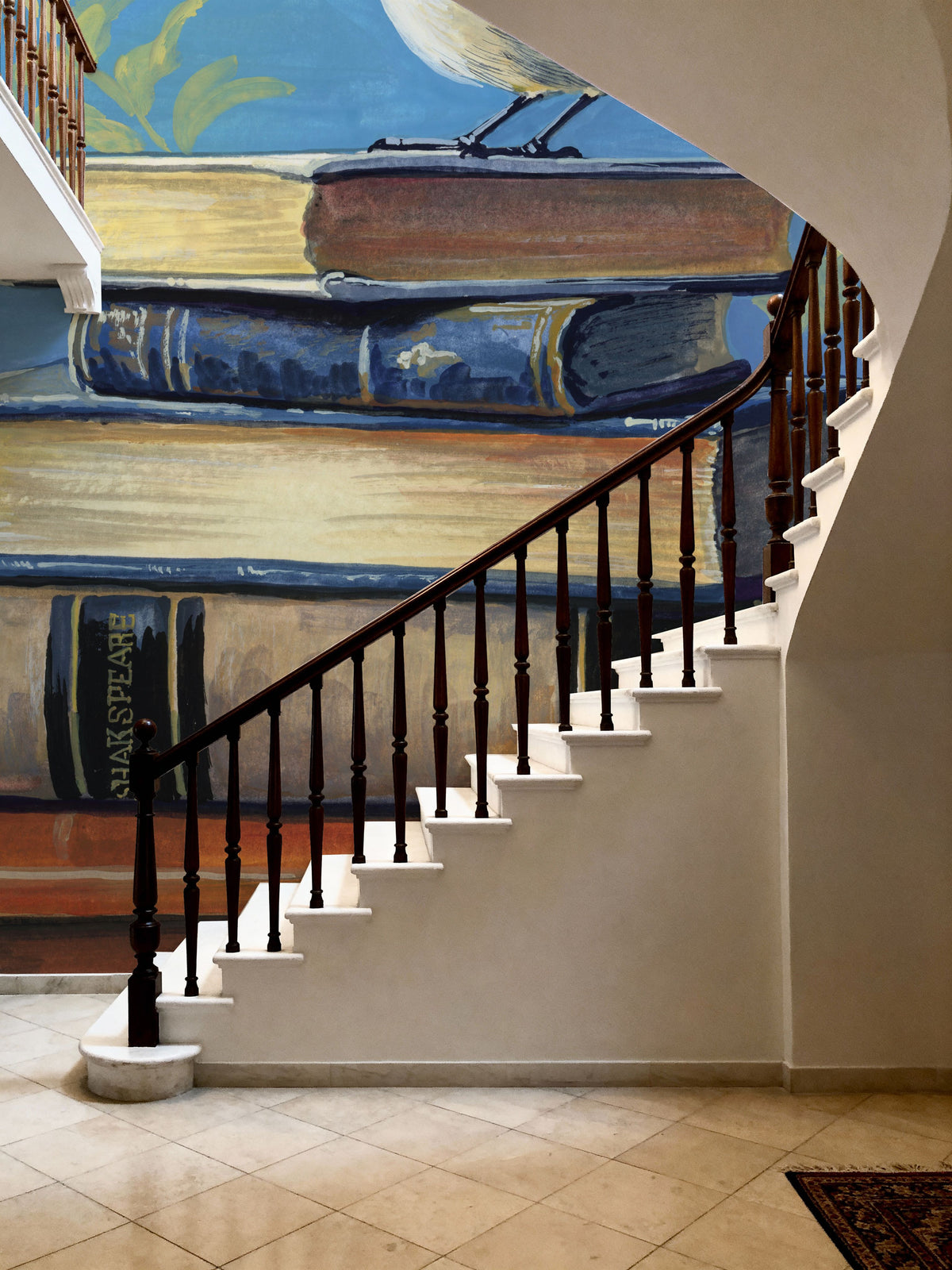 Early Bird Bookworm Mural Wallpaper - room preview 06