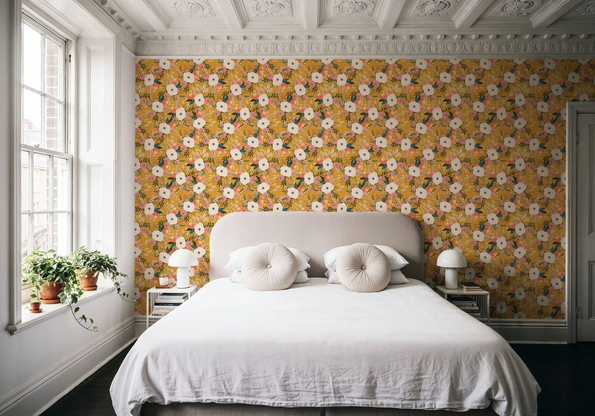 Weekend Flowers Mural Wallpaper - room preview 06