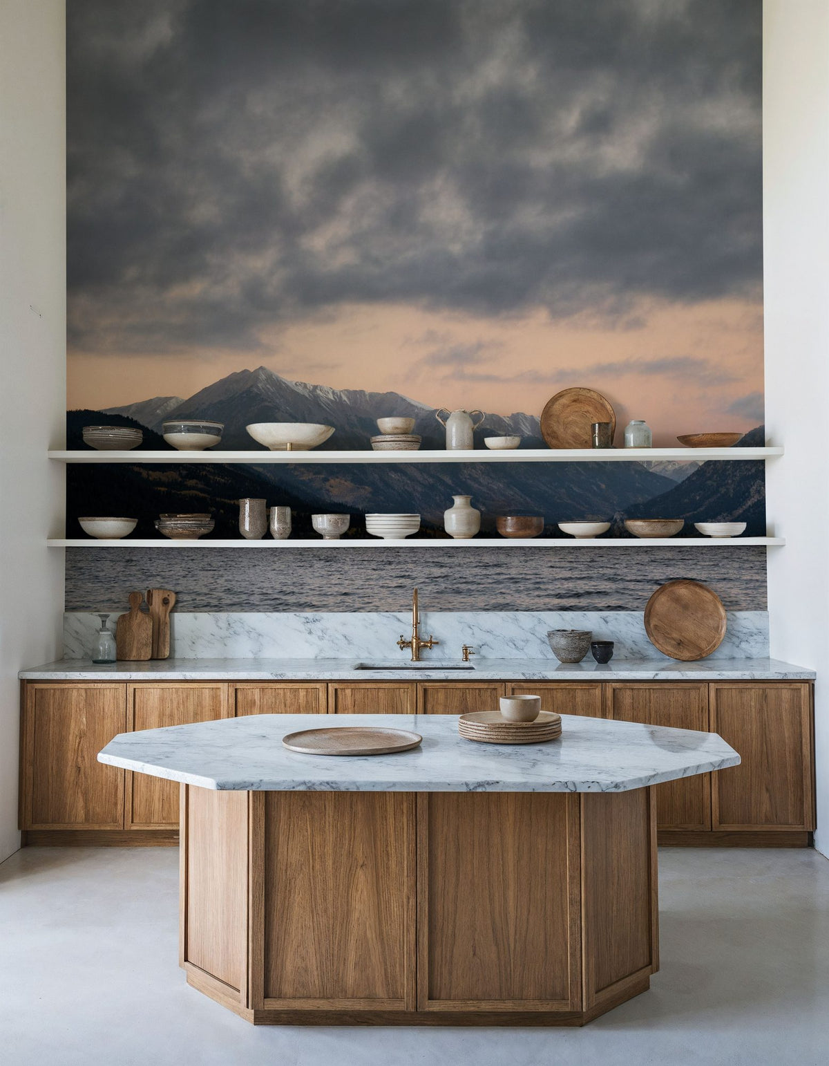 Twin Lakes Mural Wallpaper - room preview 06