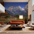 Mountain Homestead Blue Mural Wallpaper - room preview 06