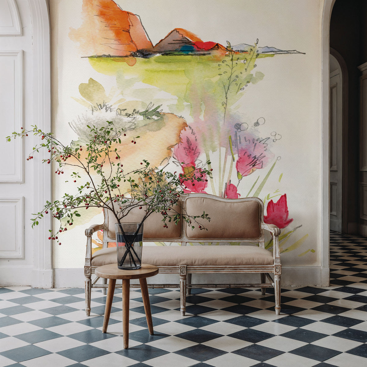 Desert Blooming Mural Wallpaper - room preview 06