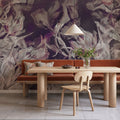Tulips Feast, Plum Mural Wallpaper - room preview 06