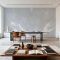 Solid Feather Geometry Gray Mural Wallpaper - room preview 06
