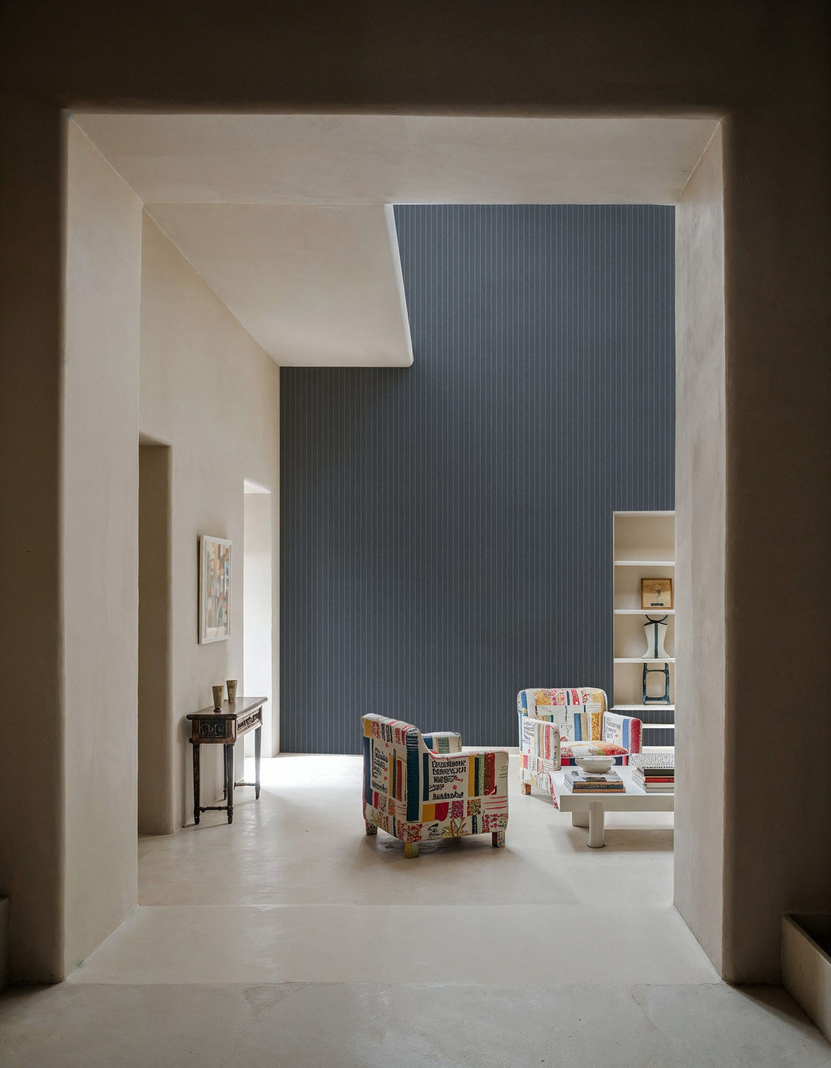 Tailor's Pin Stripe, Pacific Ocean Mural Wallpaper - room preview 06