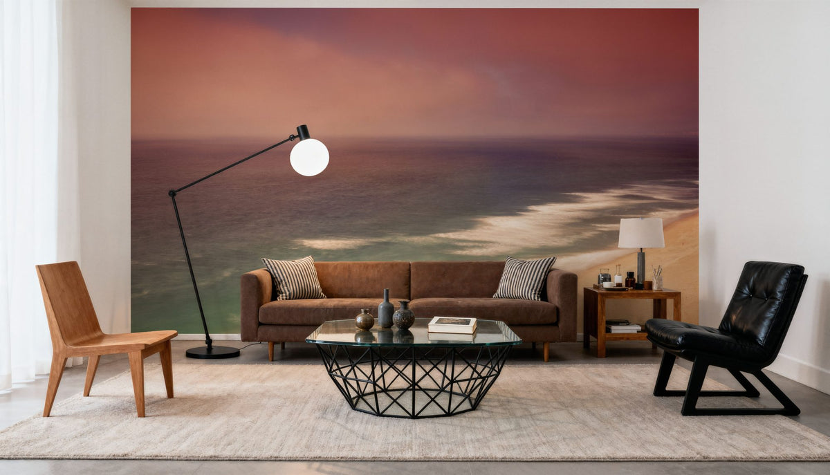 Crimson Coast Mural Wallpaper - room preview 06