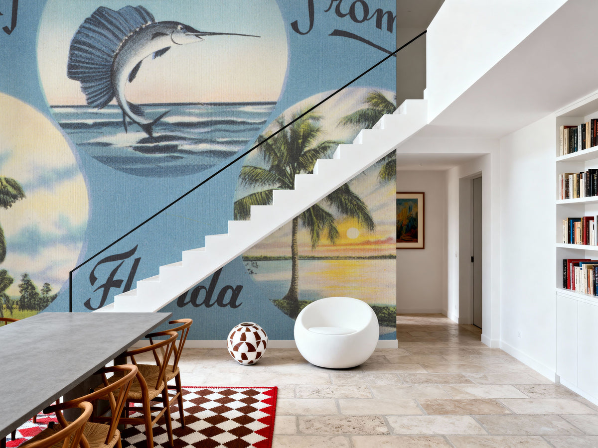 Greetings From Florida Wildlife Mural Wallpaper - room preview 06