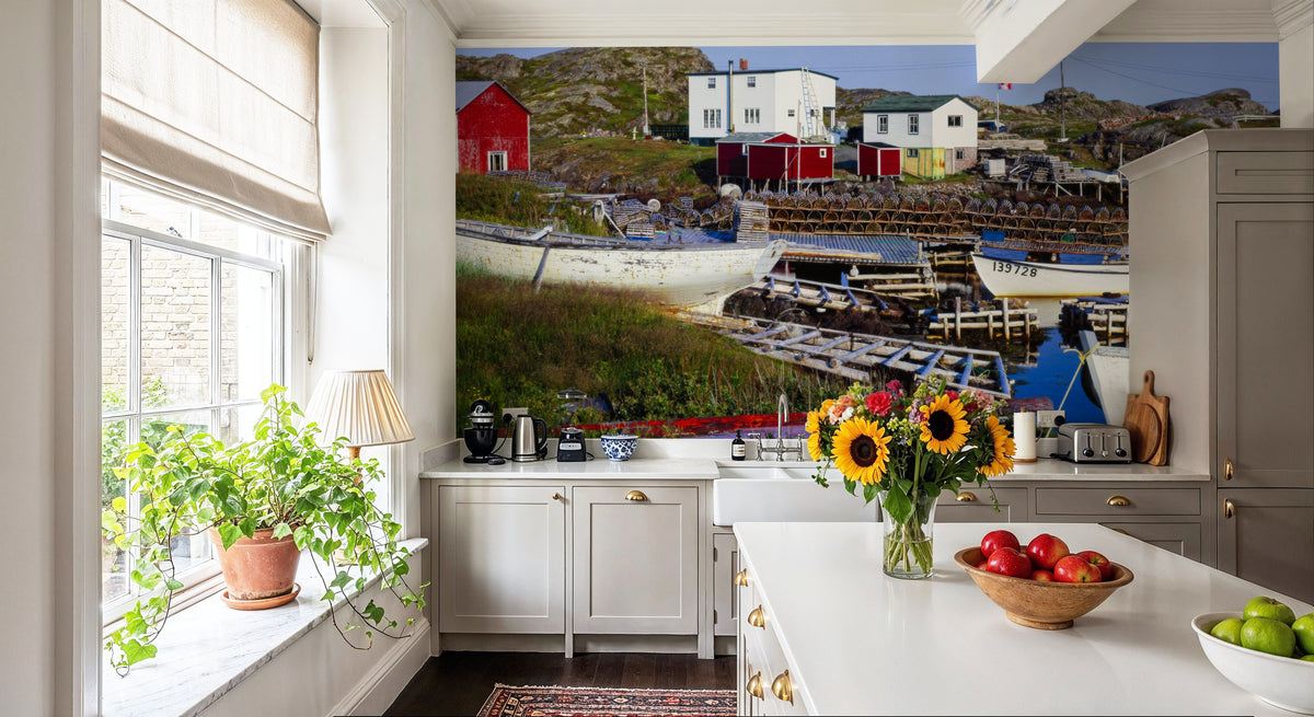 Newfoundland Harbour Mural Wallpaper - room preview 06