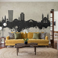 Tirana Skyline Concrete Mural Wallpaper - room preview 06