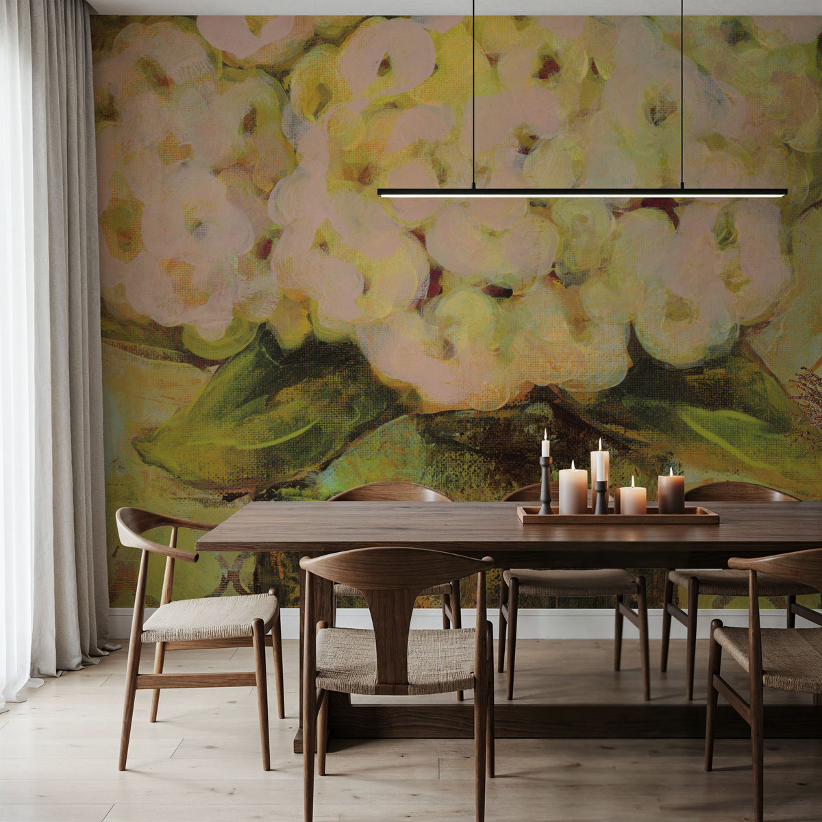 Potted Hydrangea Mural Wallpaper - room preview 06
