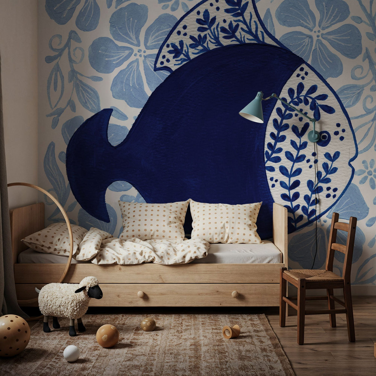 Coastal Chinoiserie V Mural Wallpaper - room preview 06
