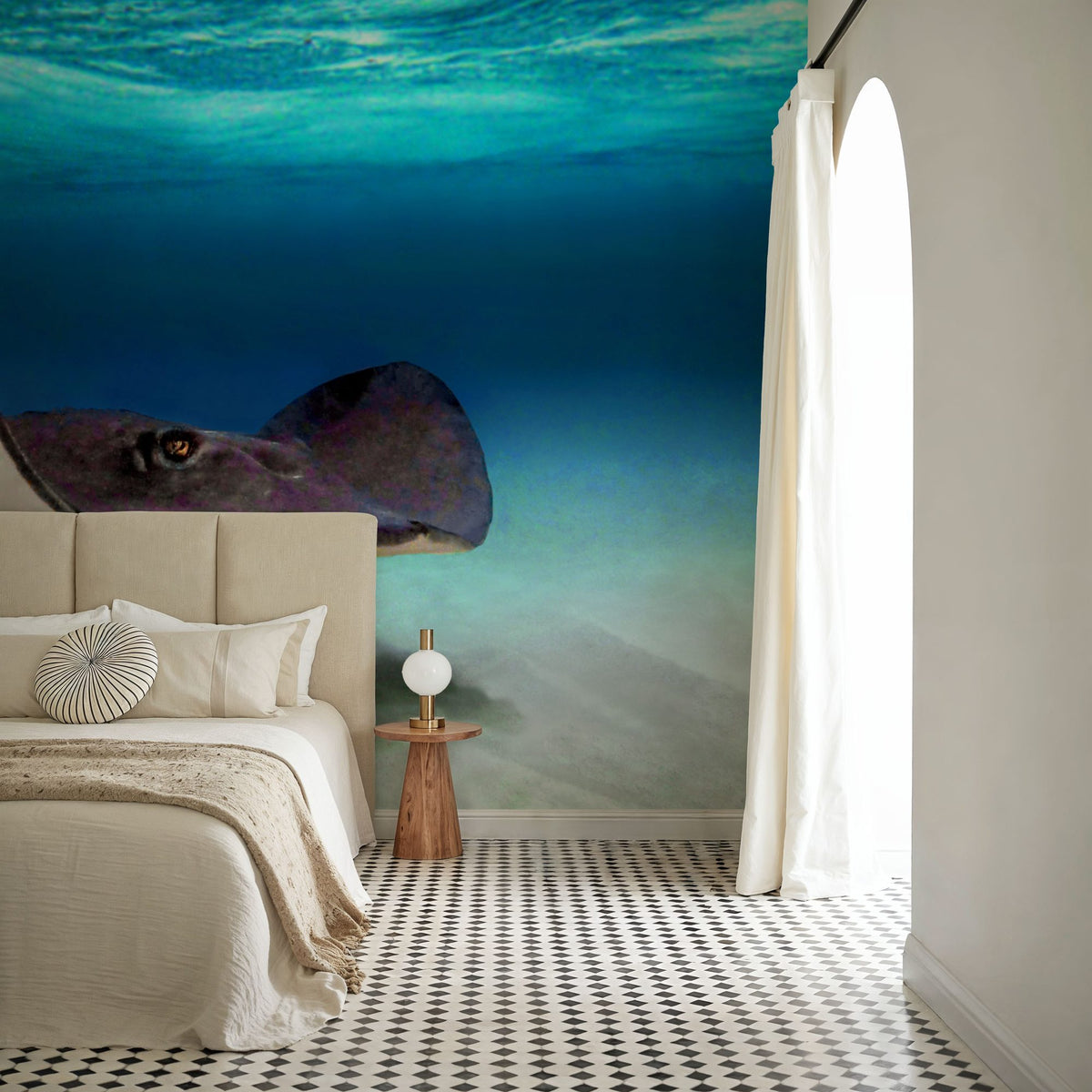 Ocean Glider Mural Wallpaper - room preview 06