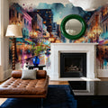Miami Street At Night Mural Wallpaper - room preview 06