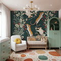 Holiday Mice, Emerald Mural Wallpaper - room preview 06