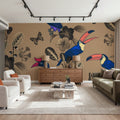 Laughing Birds Mural Wallpaper - room preview 06