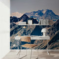 Vintage Look Mountain Top Mural Wallpaper - room preview 06
