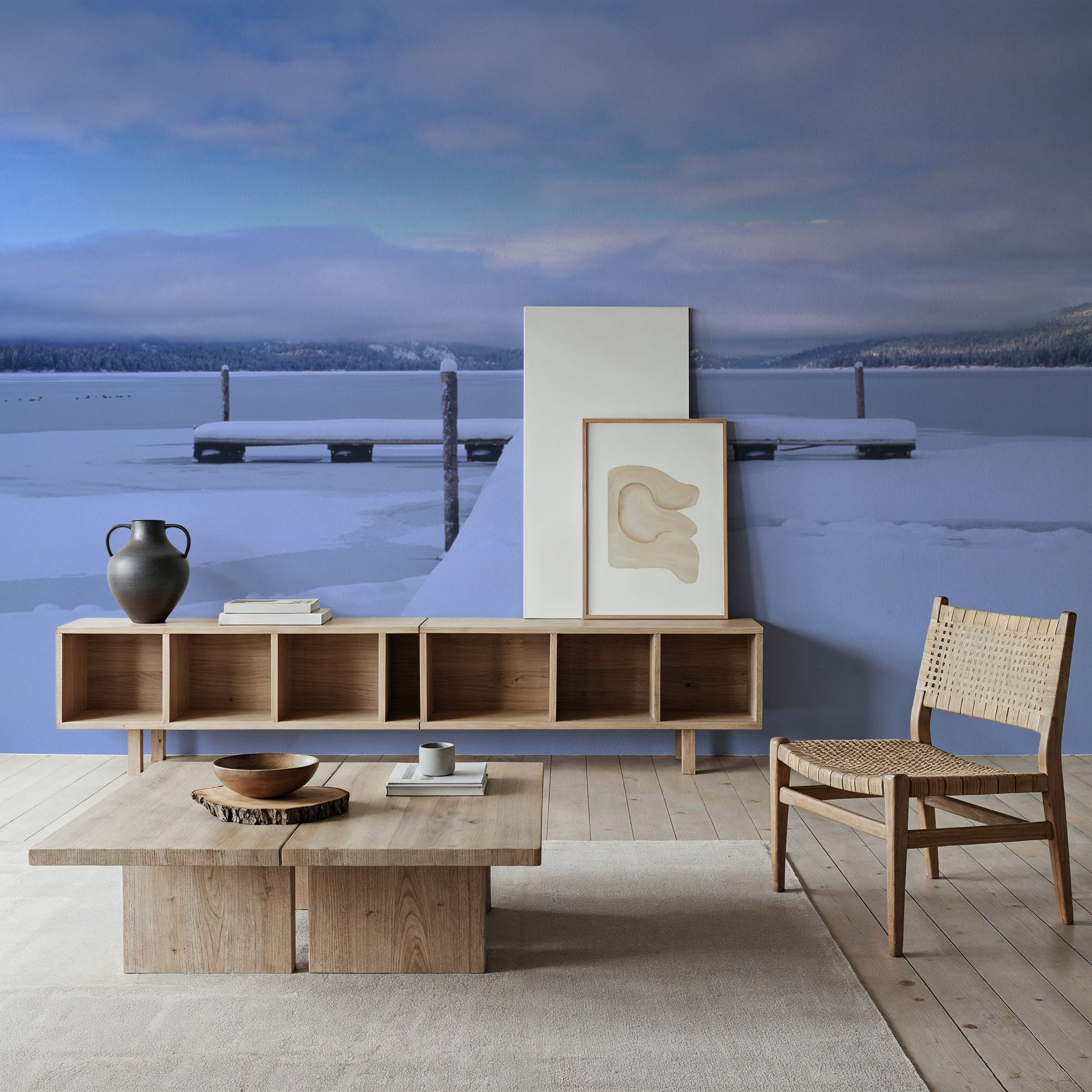 Frozen Pier Serenity Mural Wallpaper