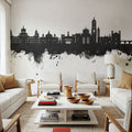 Valladolid Spain Skyline Black & White Mural Wallpaper - room preview 06