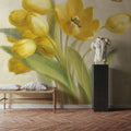 Yellow French Tulips Mural Wallpaper - room preview 06