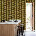 Ditsy Floral Clusters, Mud Mural Wallpaper - room preview 06