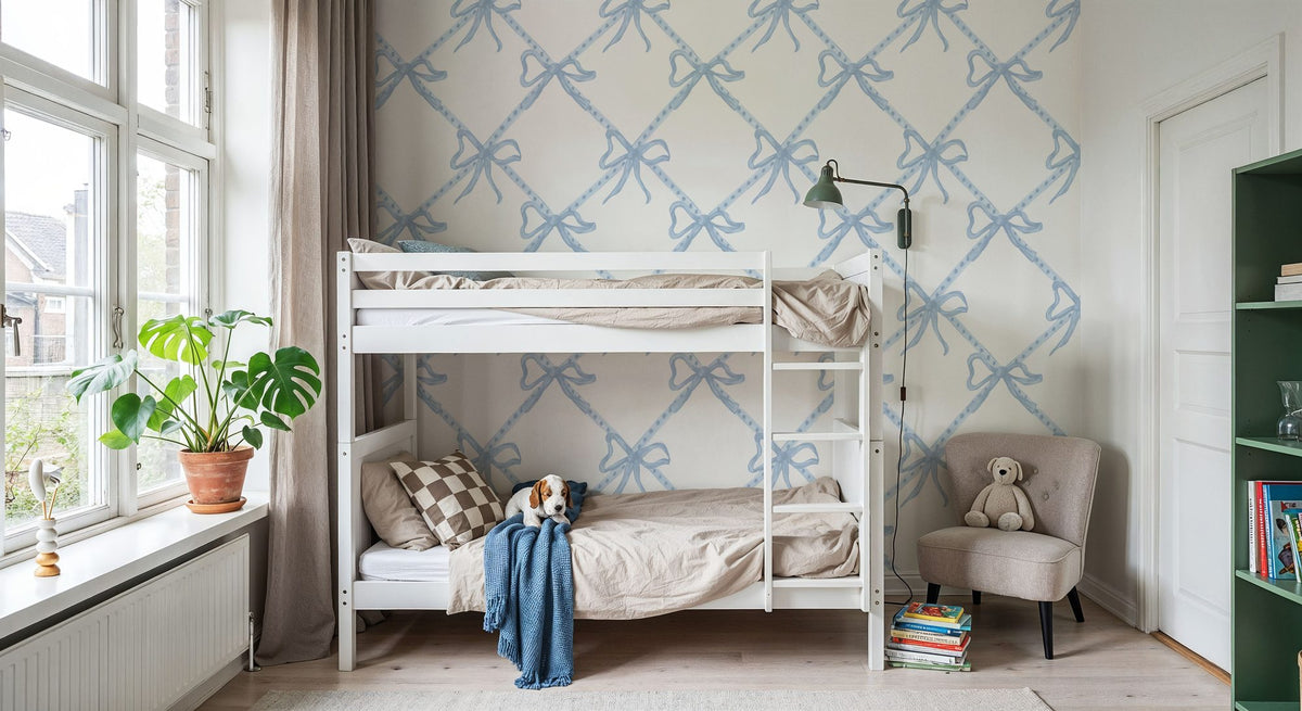 Petite Bows Sky Mural Wallpaper - room preview 06