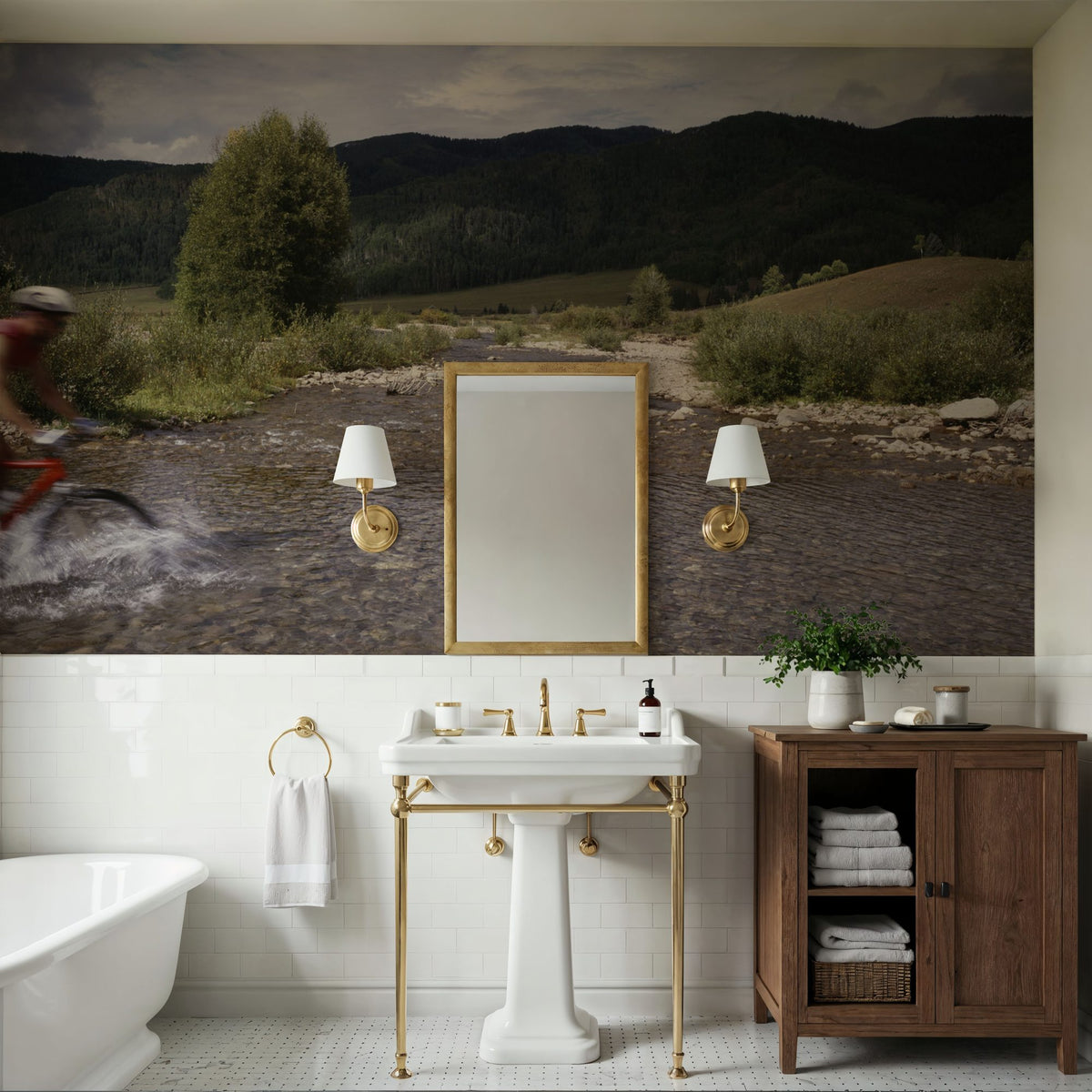Stream Rider Mural Wallpaper - room preview 06