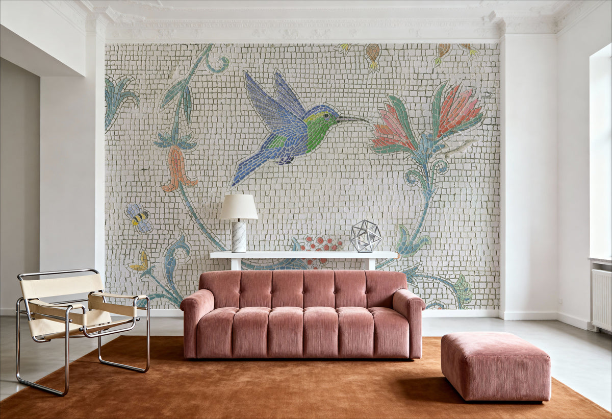 Mosaic Birds IV Mural Wallpaper - room preview 06