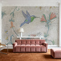 Mosaic Birds IV Mural Wallpaper - room preview 06