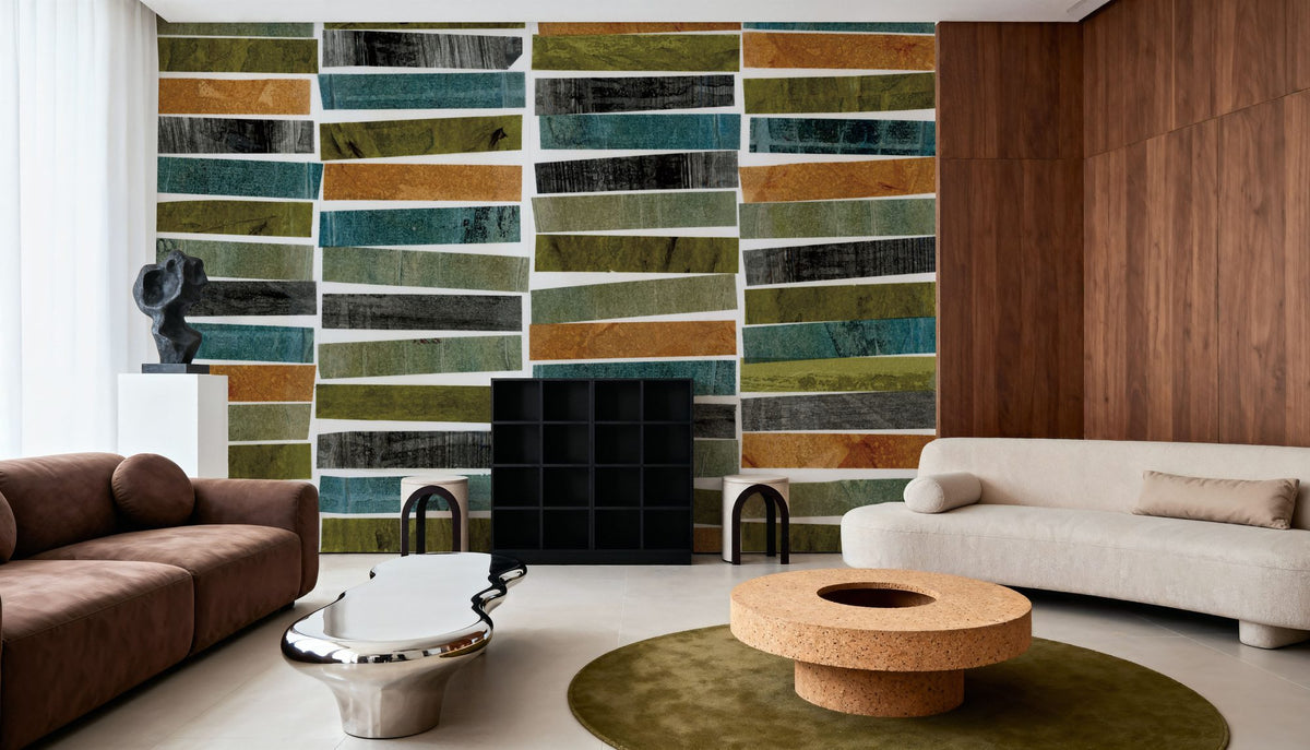 River Stripes Mural Wallpaper - room preview 06