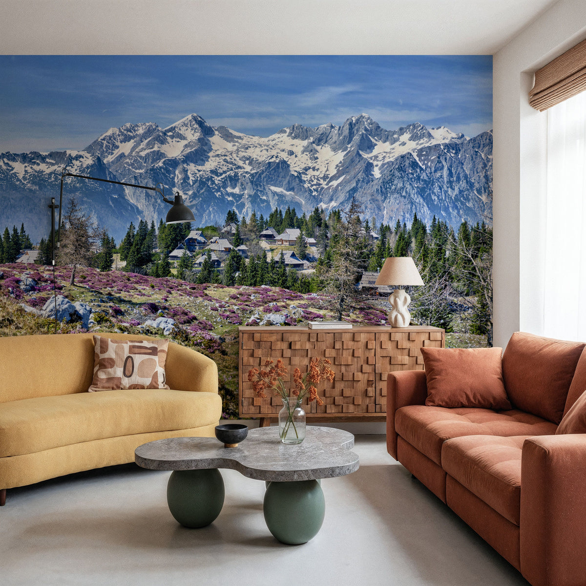 Alpine Serenity Mural Wallpaper - room preview 06