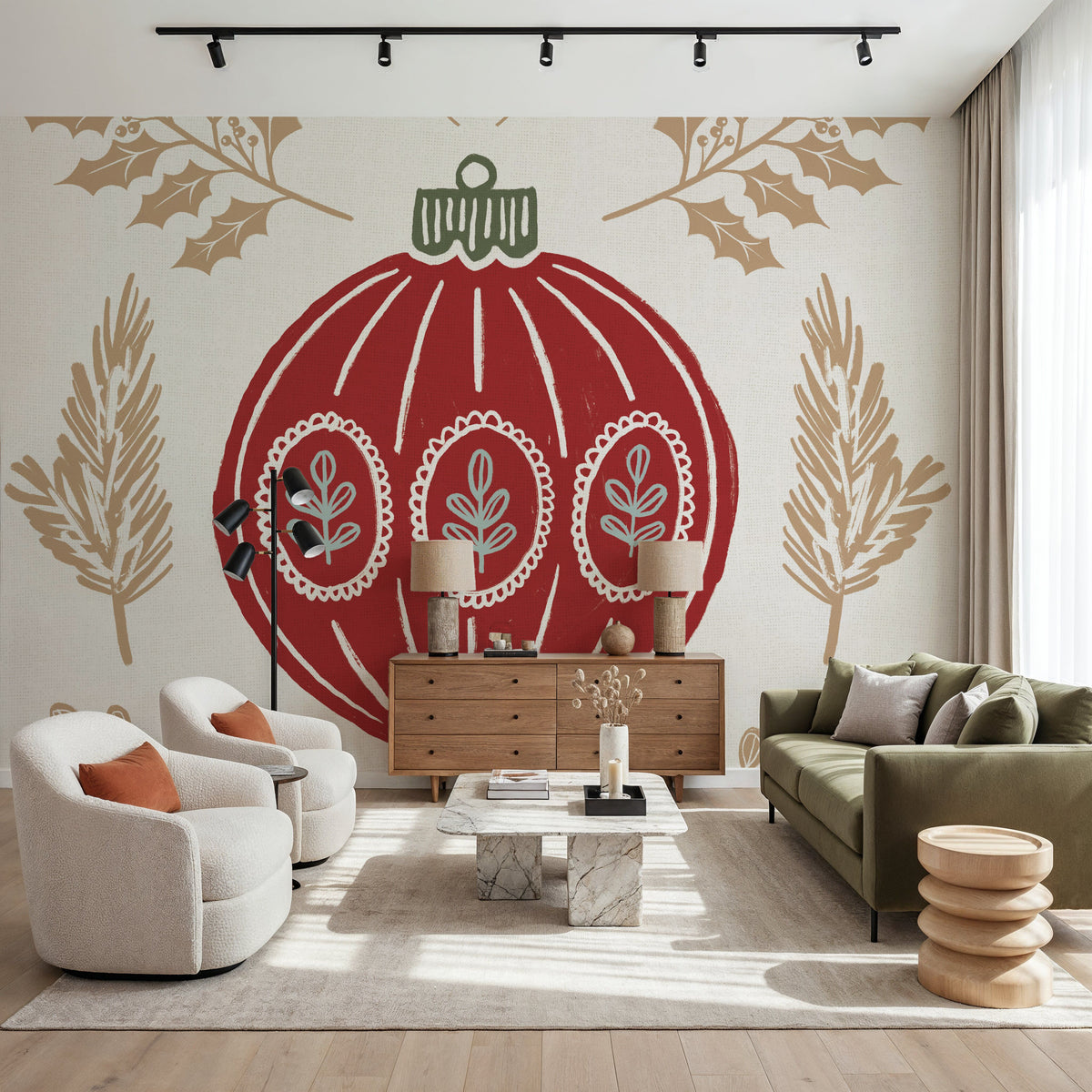 Holiday Form VIII Color Mural Wallpaper - room preview 06