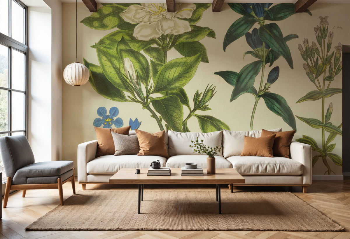 Herbal Botanical IX Mural Wallpaper - room preview 06