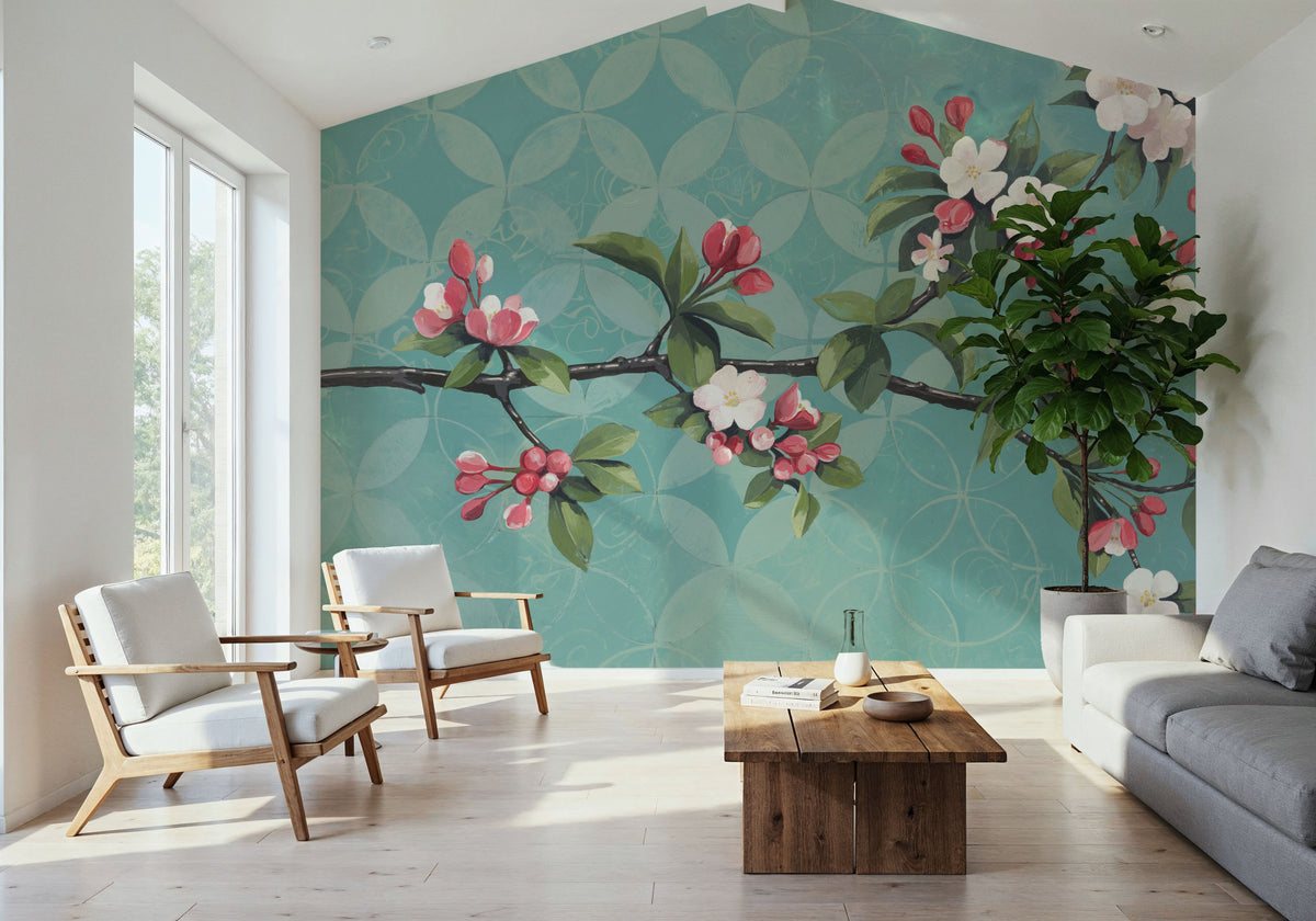 Cherry Blossoms Mural Wallpaper - room preview 06