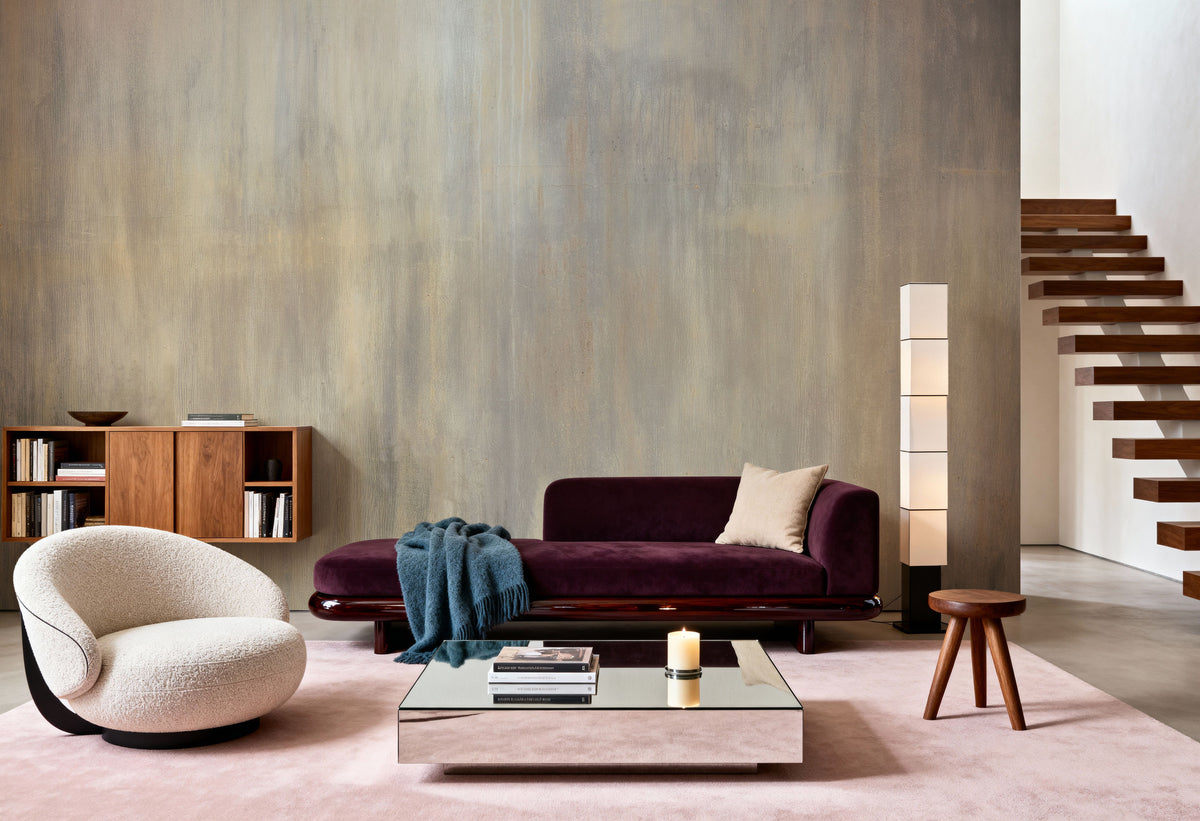 Concrete Surface, Beige Mural Wallpaper - room preview 06