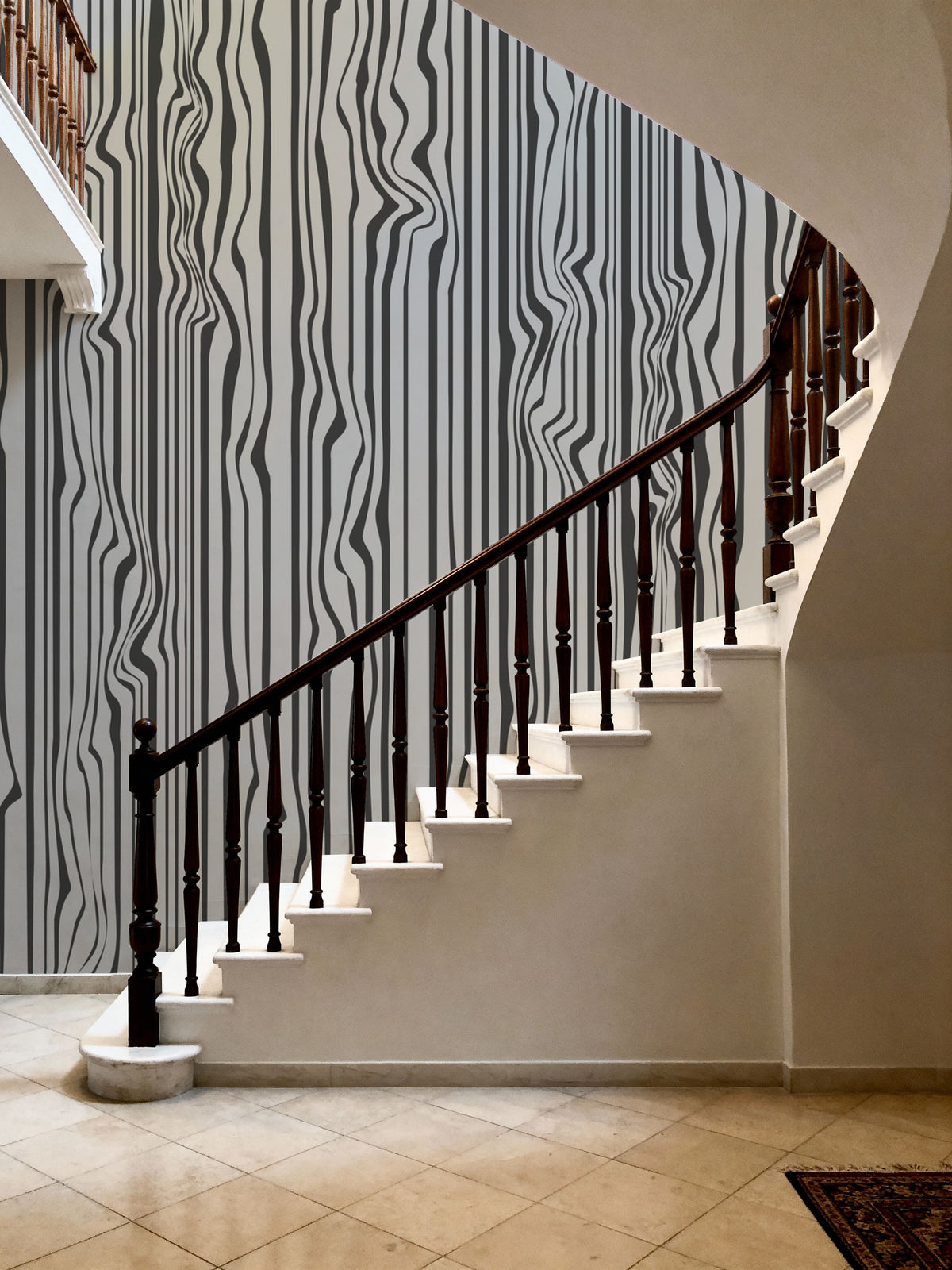 Veneer Lines, Slate Mural Wallpaper - room preview 06