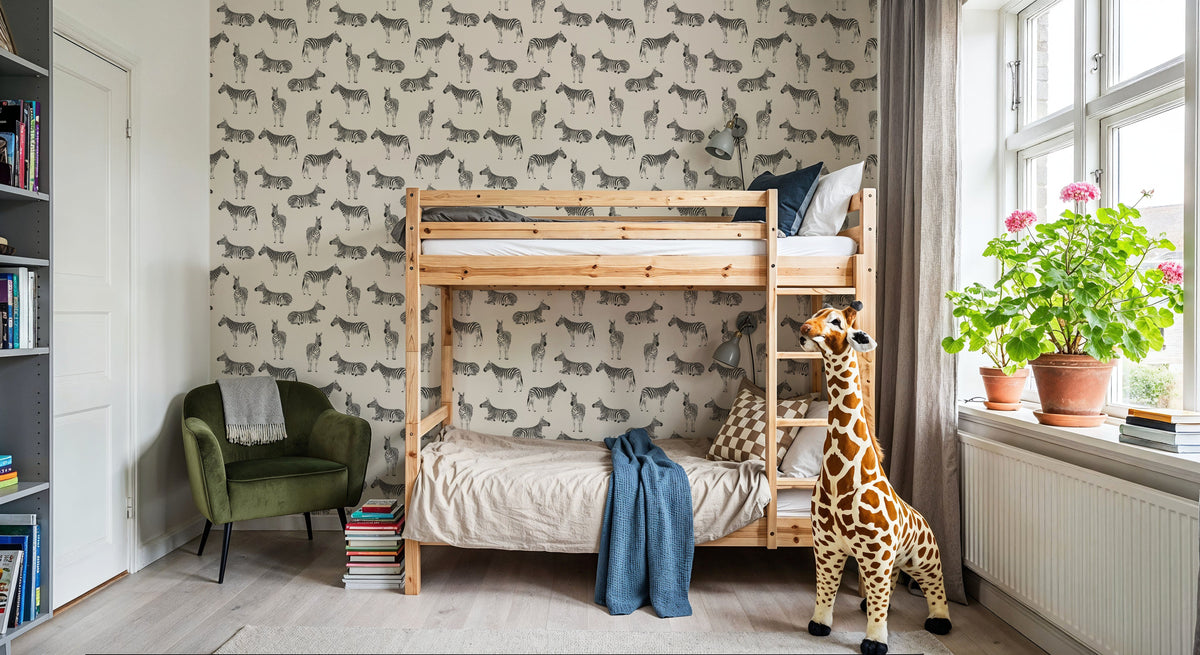 Zebras At Lake Nakuru Mural Wallpaper - room preview 06